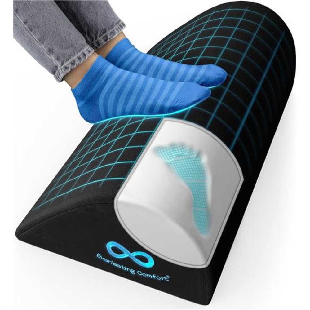 Foot Rest for Under Desk at Work w/Premium ComfortFoam™ - Desk Foot Rest